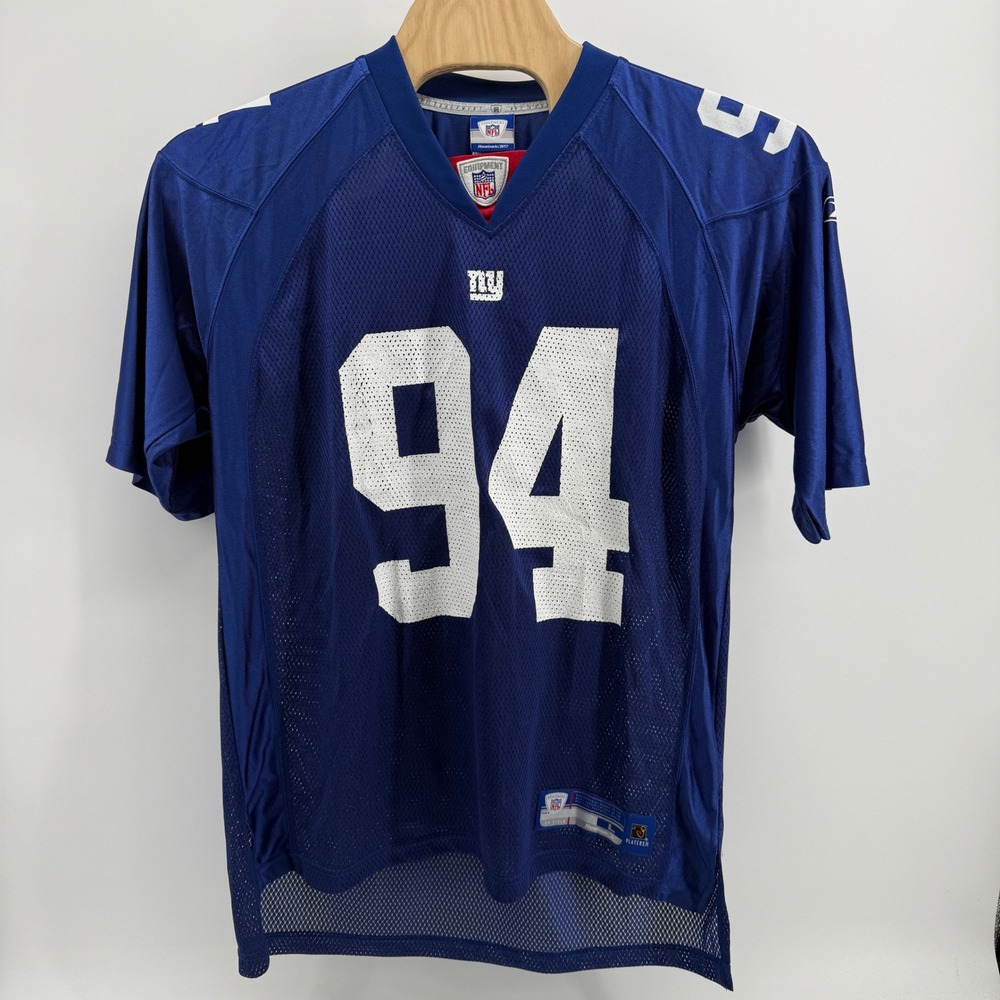 Reebok NFL New York Giants Mathias Kiwanuka 94 Jersey Blue Mens L
